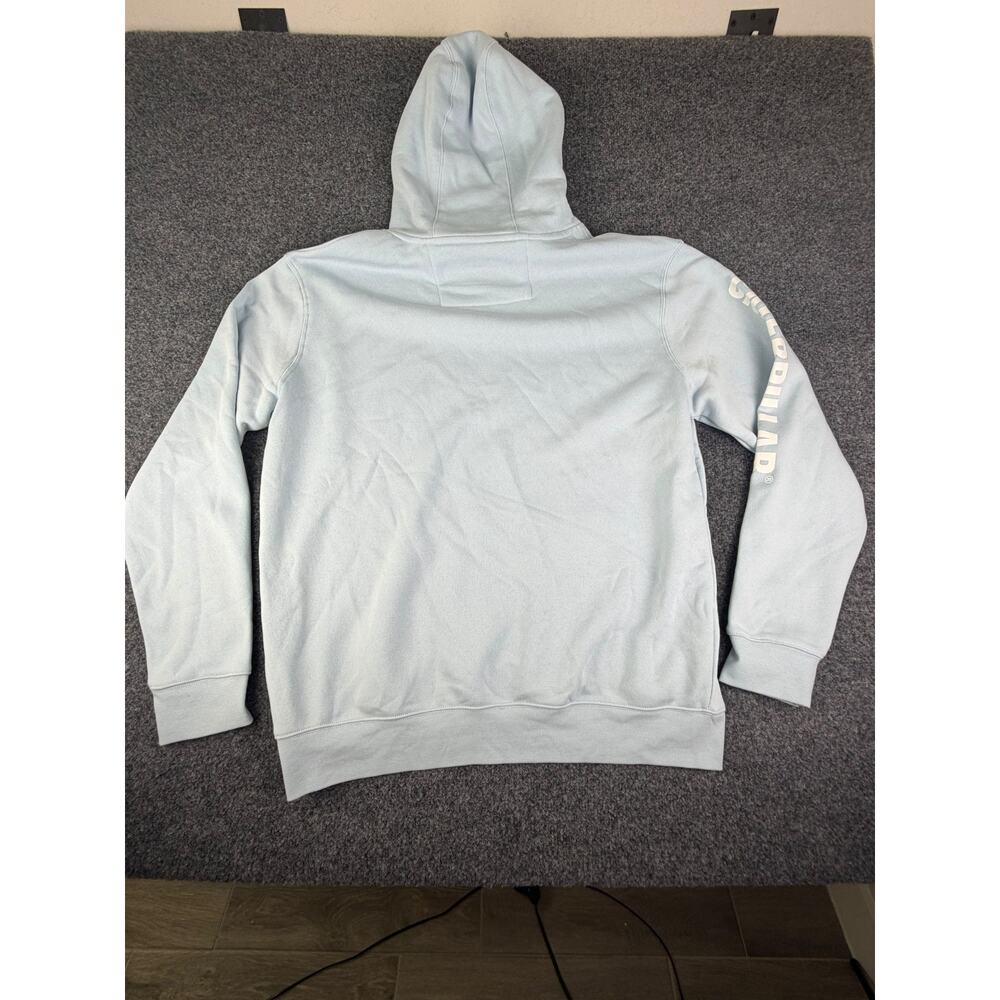 NWT Caterpillar CAT Men's Light Blue Skyway Logo Pullover Hoodie Sweatshirt XL - Picture 7 of 8